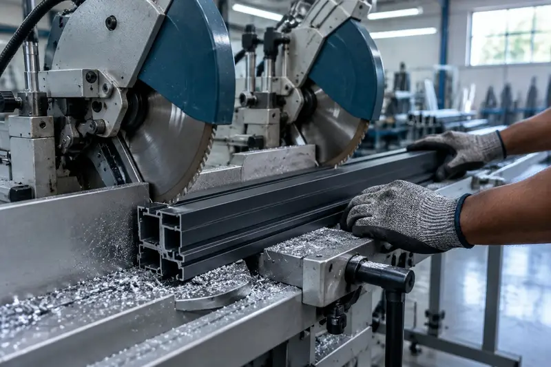 CNC cutting of aluminium profiles