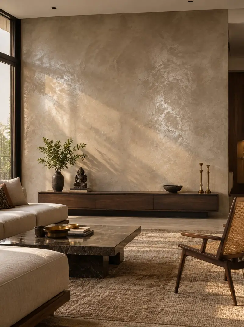 Textured Italian plaster wall