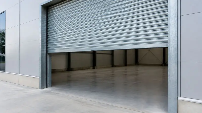 Galvanised rolling shutter
