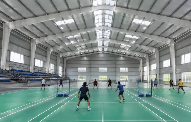 Indoor badminton sports centre
