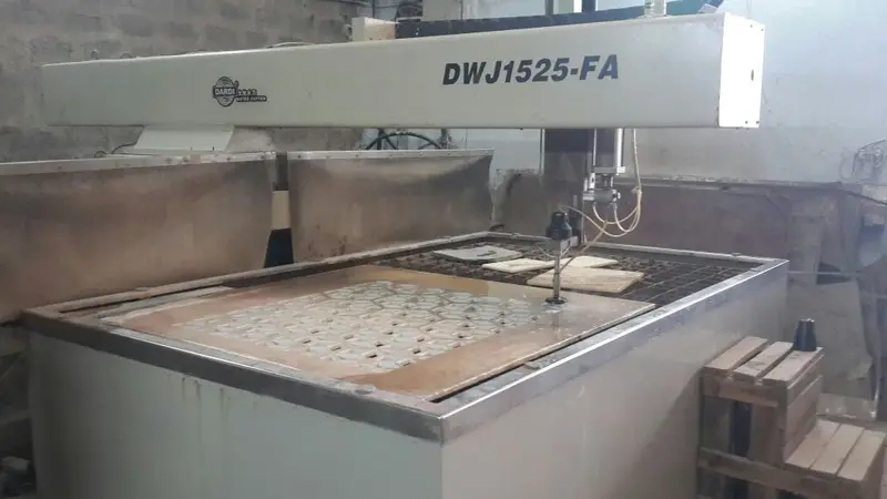CNC bridge cutter in the workshop